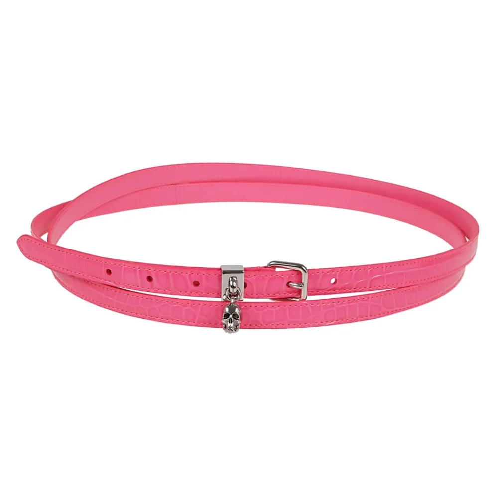 DAMES Alexander McQueen Dubbele Riem met SK. - Roseéon Skull Design