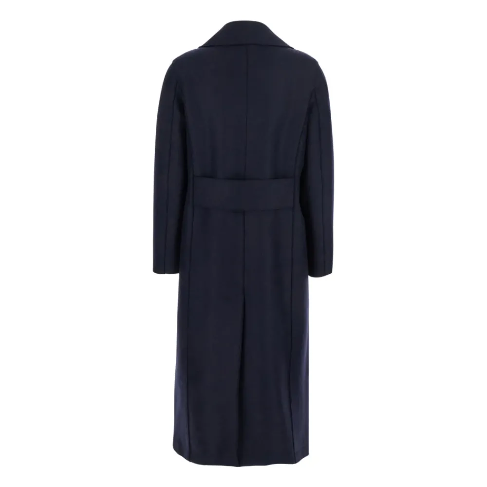 DAMES Harris Wharf London Dubbelrijige Gouden Knopen Jas