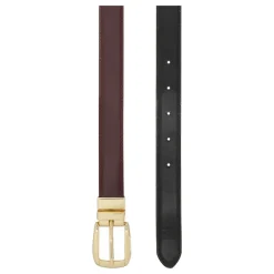 DAMES Kazar Dubbelzijdige leren damesriem met gouden details