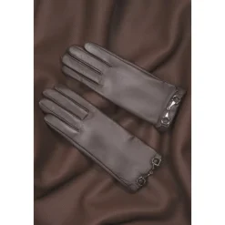 DAMES Estro Echt leren handschoenen met decoratieve gesp