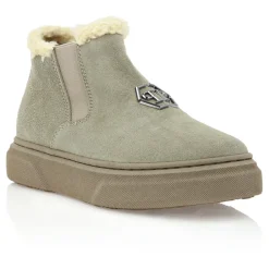 Philipp Plein Laarzen^Eco Shearling Suède Enkellaarsjes
