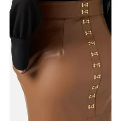 DAMES Elisabetta Franchi Rokken^Ecopelle extrasoft rok met metalen haken