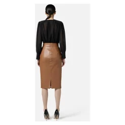 DAMES Elisabetta Franchi Rokken^Ecopelle extrasoft rok met metalen haken
