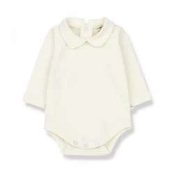 1 + IN THE FAMILY Bodysuits & Sets^Ecru Katoenen Peter Pan Kraag Top
