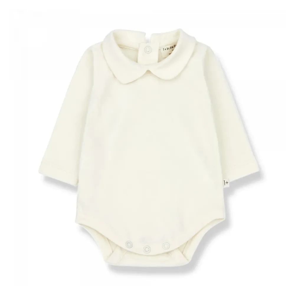 1 + IN THE FAMILY Bodysuits & Sets^Ecru Katoenen Peter Pan Kraag Top