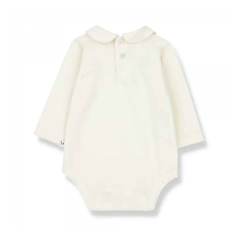 1 + IN THE FAMILY Bodysuits & Sets^Ecru Katoenen Peter Pan Kraag Top