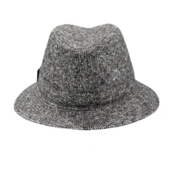 Heren Borsalino Hoeden^Elegant Herringbone Fedora Hat