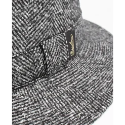 Heren Borsalino Hoeden^Elegant Herringbone Fedora Hat