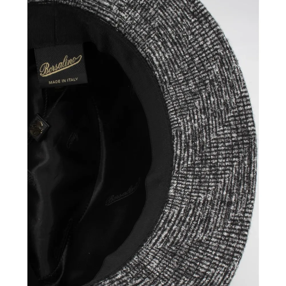 Heren Borsalino Hoeden^Elegant Herringbone Fedora Hat