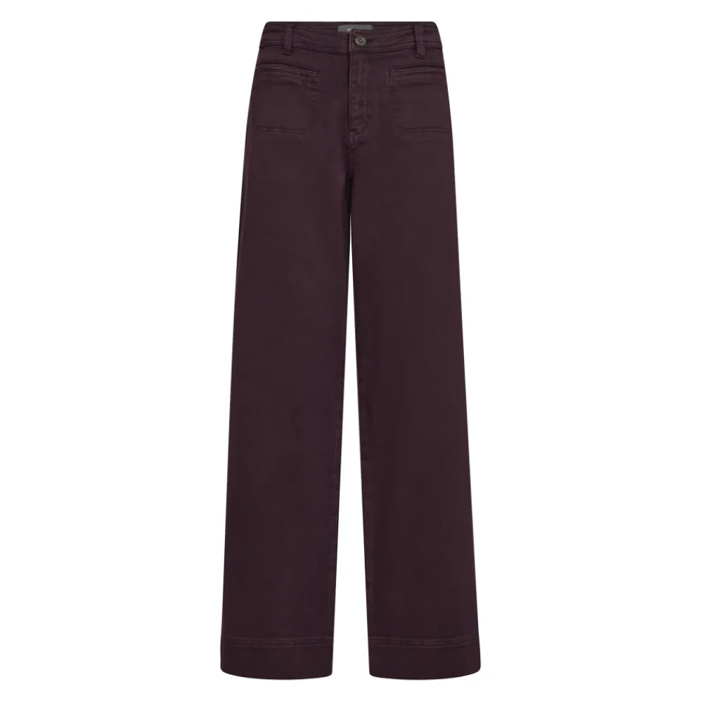 DAMES MOS MOSH Elegant Wide Leg Pants Fudge