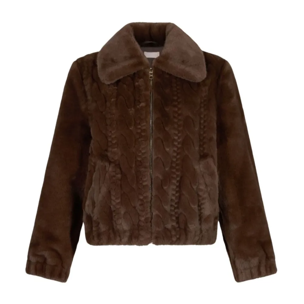 DAMES Liu Jo Elegante Chocolade Jas AW25