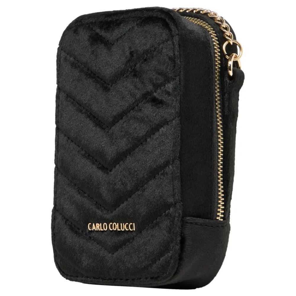 DAMES Carlo Colucci Heuptassen^Elegante Fluweel Schoudertas