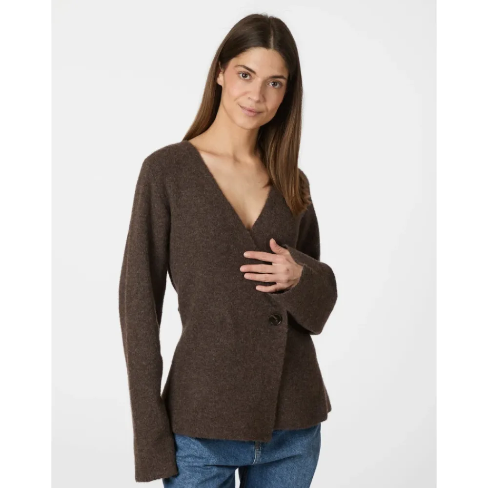 DAMES Neo Noir Elegante gebreide vest met V-hals