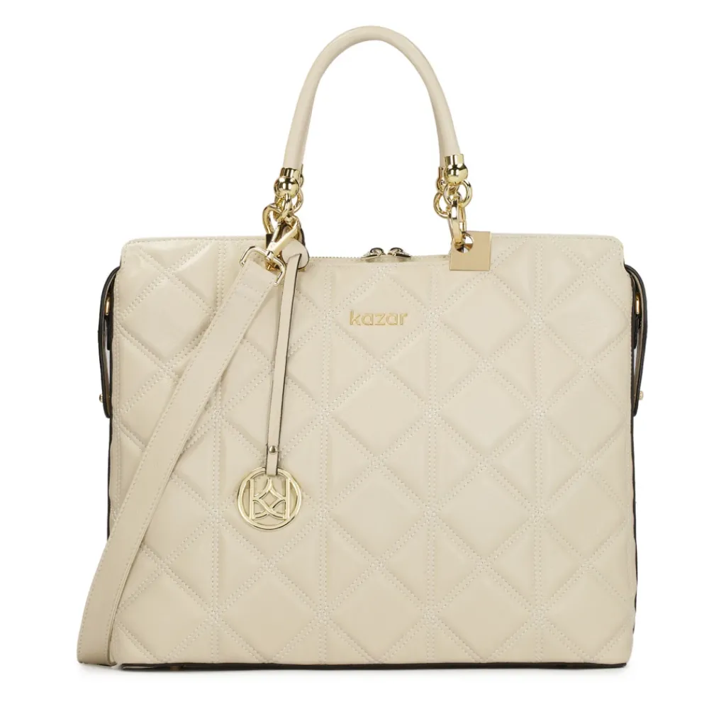 DAMES Kazar Elegante gewatteerde leren aktetas