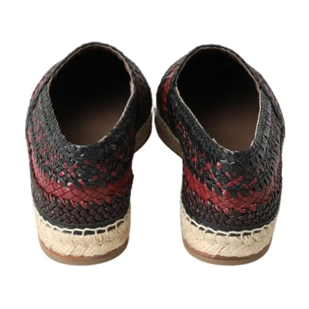 Heren Dolce & Gabbana Elegante Geweven Leren Espadrilles