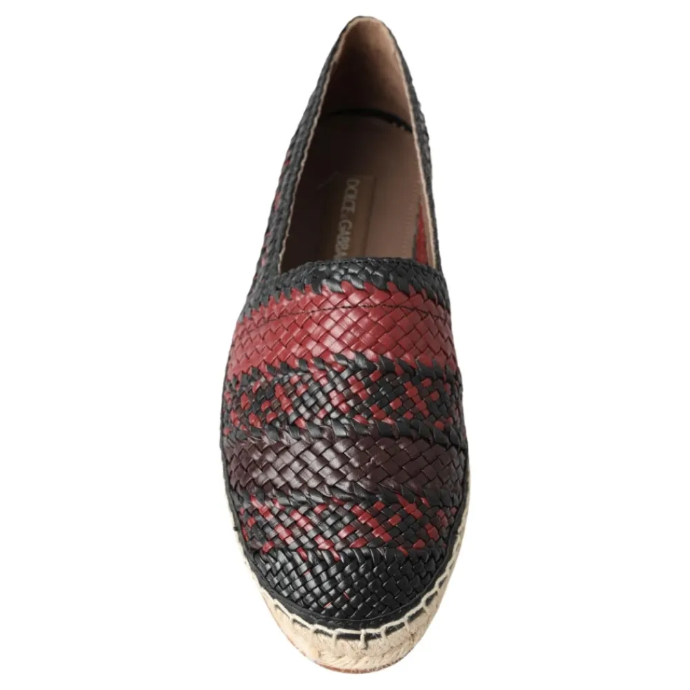 Heren Dolce & Gabbana Elegante Geweven Leren Espadrilles