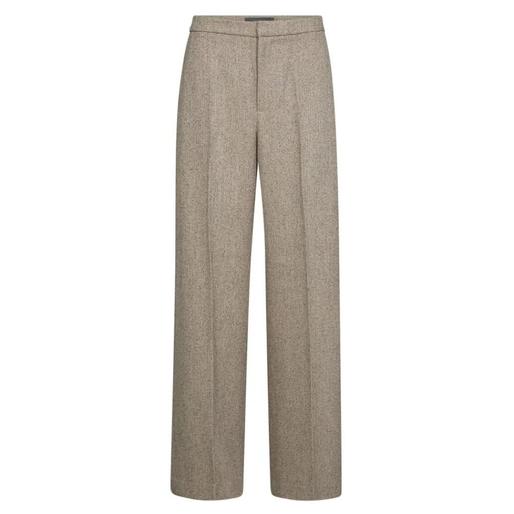 DAMES MOS MOSH Broeken^Elegante Kamelen Tweed Broek