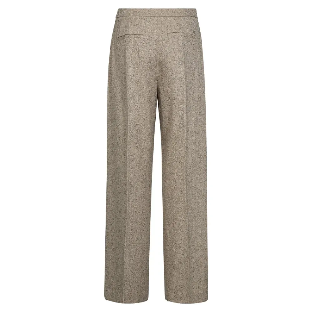 DAMES MOS MOSH Broeken^Elegante Kamelen Tweed Broek