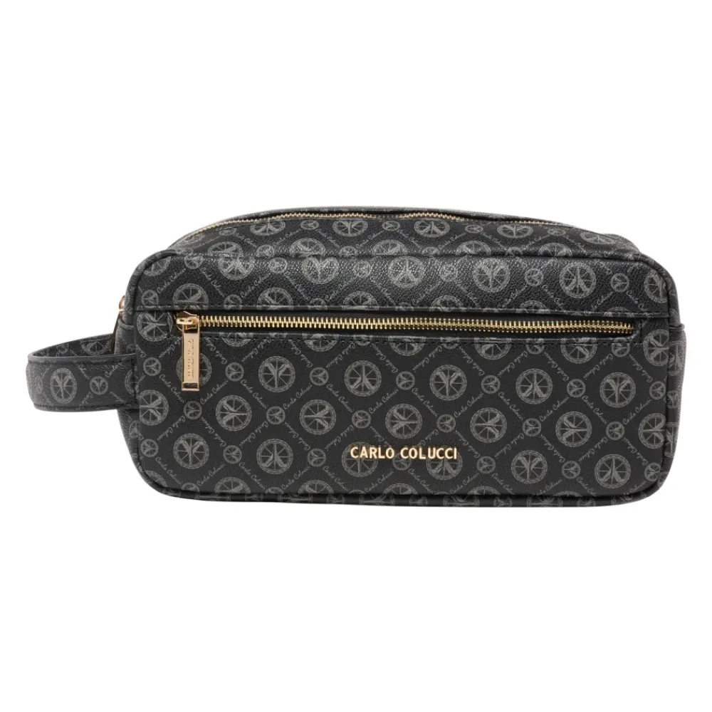 DAMES Carlo Colucci Elegante Kosmetische Tas met Logoprint