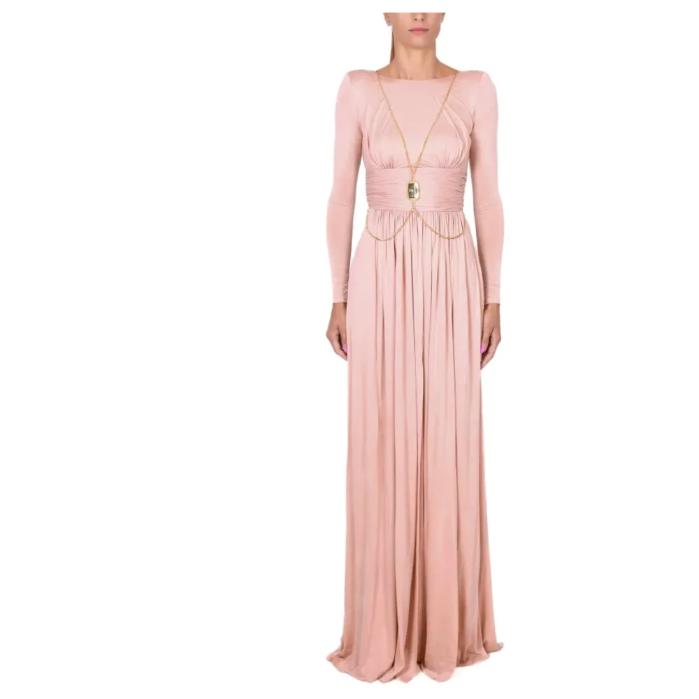 DAMES Elisabetta Franchi Elegante Lange Jurk met Open Rug