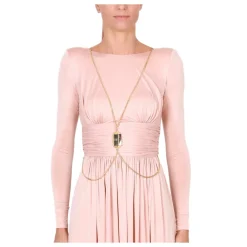 DAMES Elisabetta Franchi Elegante Lange Jurk met Open Rug