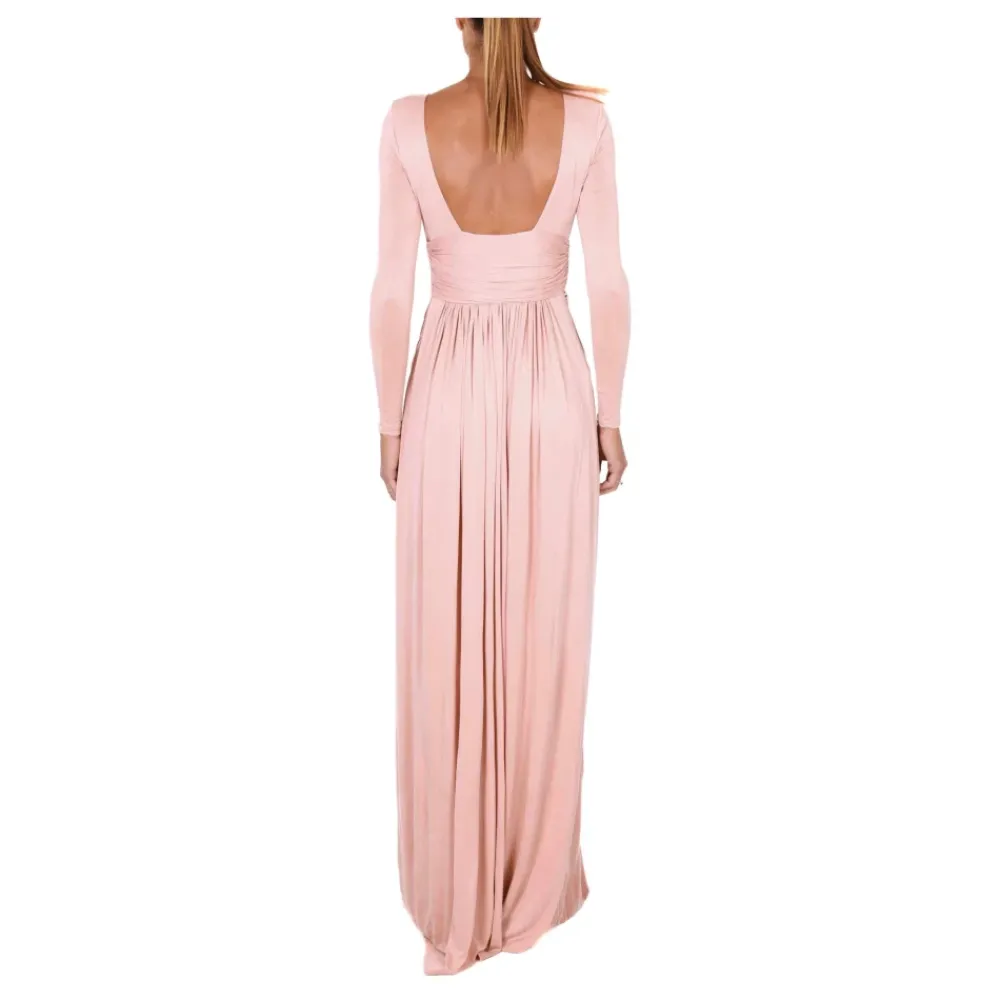 DAMES Elisabetta Franchi Elegante Lange Jurk met Open Rug