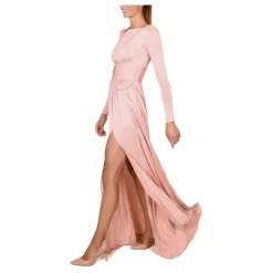 DAMES Elisabetta Franchi Elegante Lange Jurk met Open Rug