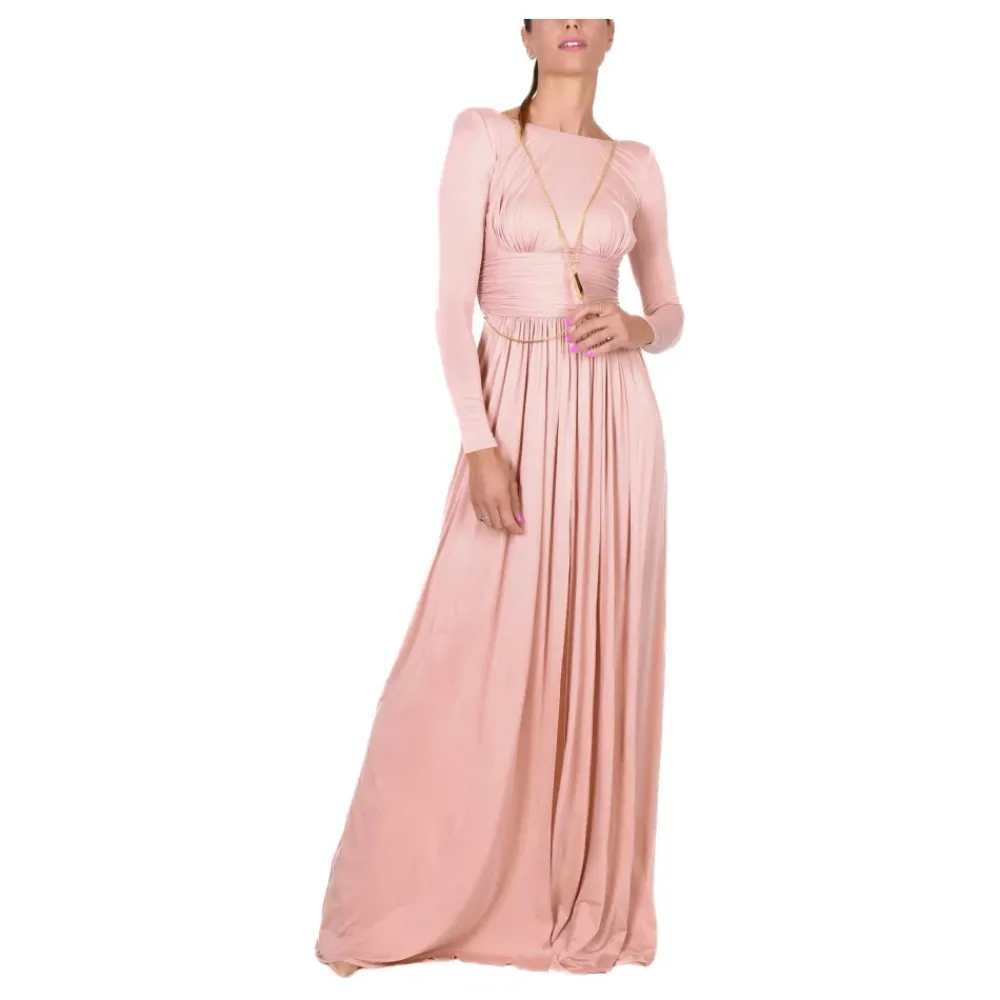 DAMES Elisabetta Franchi Elegante Lange Jurk met Open Rug