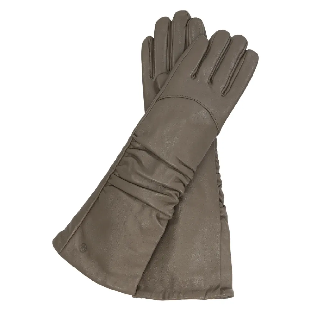 DAMES Kazar Handschoenen^Elegante lange leren handschoenen met touchscreenfunctie