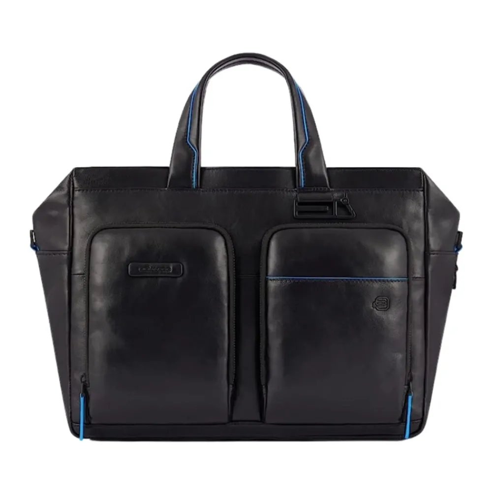 DAMES Piquadro Elegante Leren Documentenhouder met Laptopvak