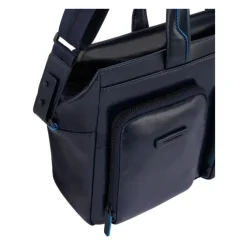 DAMES Piquadro Laptoptassen^Elegante Leren Documentenhouder met Laptoptas