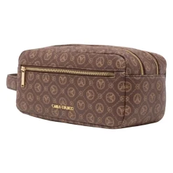 DAMES Carlo Colucci Toilettassen^Elegante Logo Print Toilettas