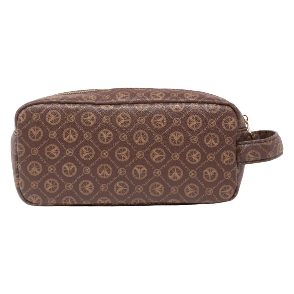 DAMES Carlo Colucci Toilettassen^Elegante Logo Print Toilettas