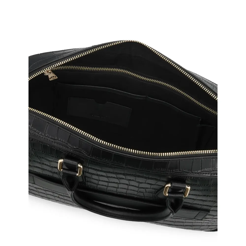 DAMES Kazar Elegante reliëf lederen laptoptas