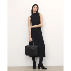 DAMES Kazar Elegante reliëf lederen laptoptas