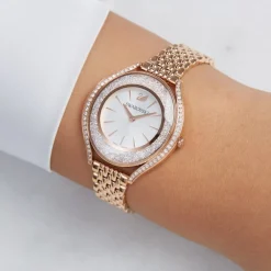 DAMES Swarovski Elegante Roségouden Kristalhorloge