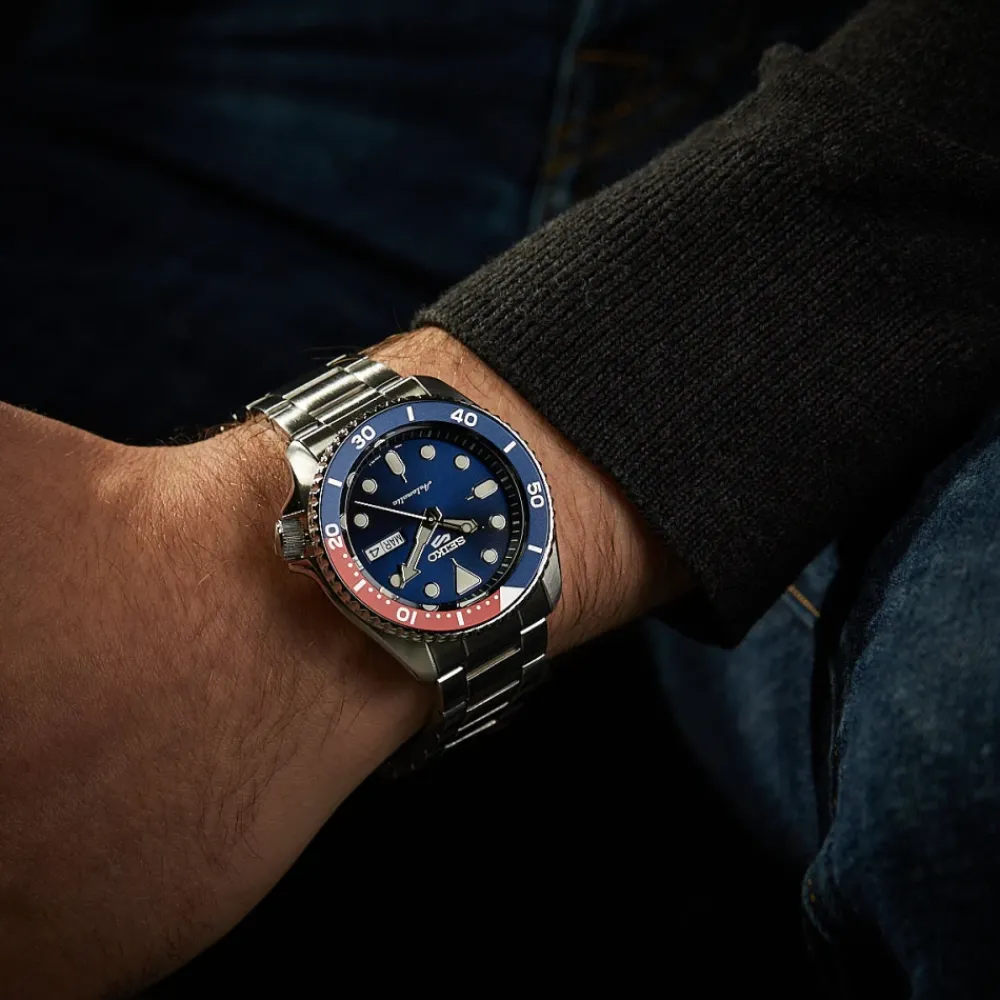 Heren Seiko Horloges^Elegante Sportieve Automatisch Horloge in Zilver