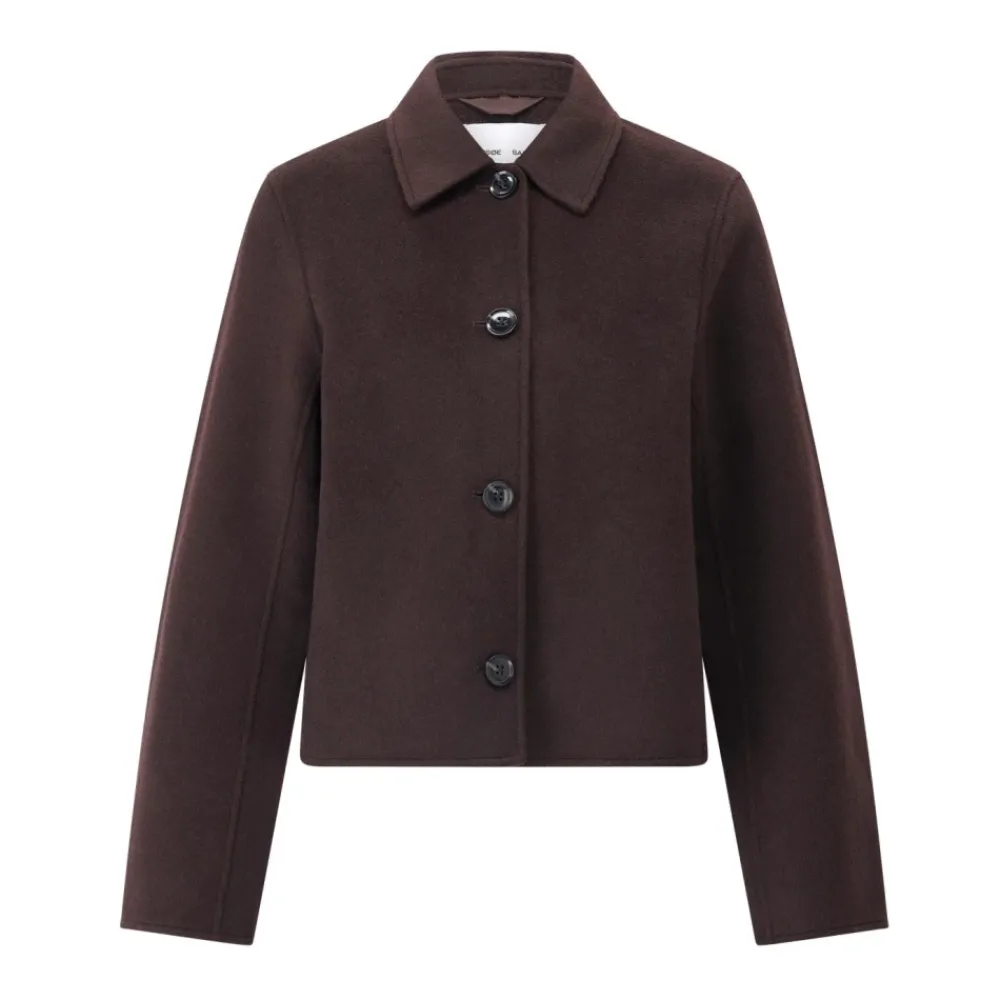 DAMES Samsøe Samsøe Elegante vilten jas met gerecyclede wol