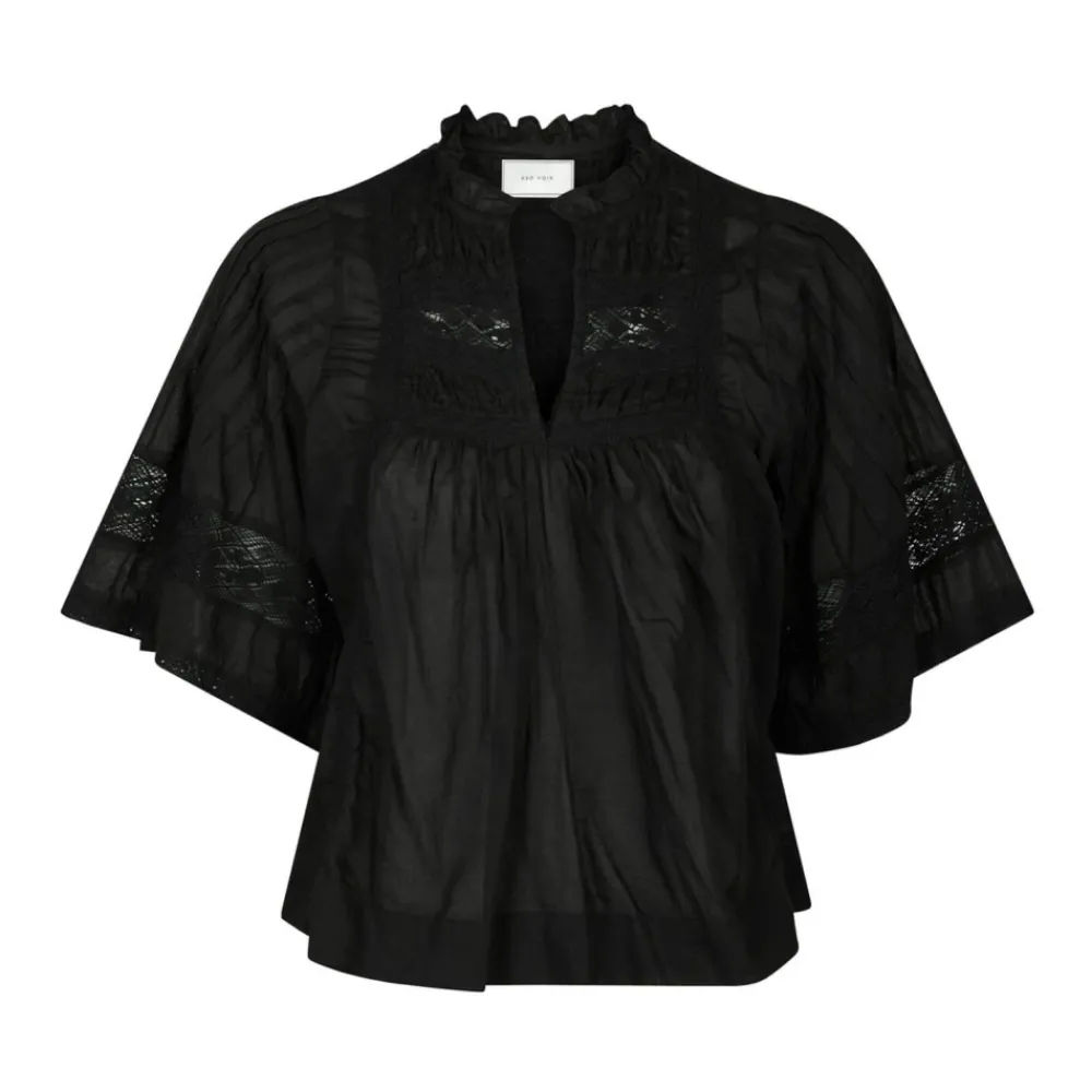 DAMES Neo Noir Blouses^Elegante e blouse met geborduurde details