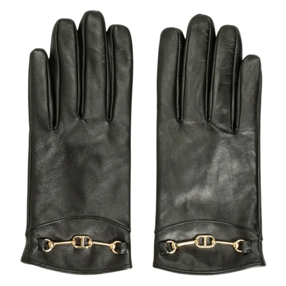 DAMES Twinset Elegante e Handschoenen met Gouden Detail