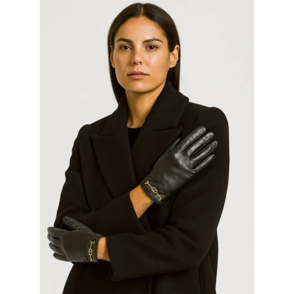 DAMES Twinset Elegante e Handschoenen met Gouden Detail