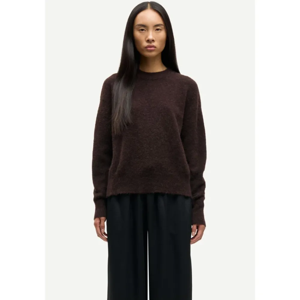 DAMES Samsøe Samsøe Truien & Vesten^Elegante zwarte koffietop