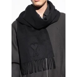 Heren Ami Paris Embossed De Coeur Scarf