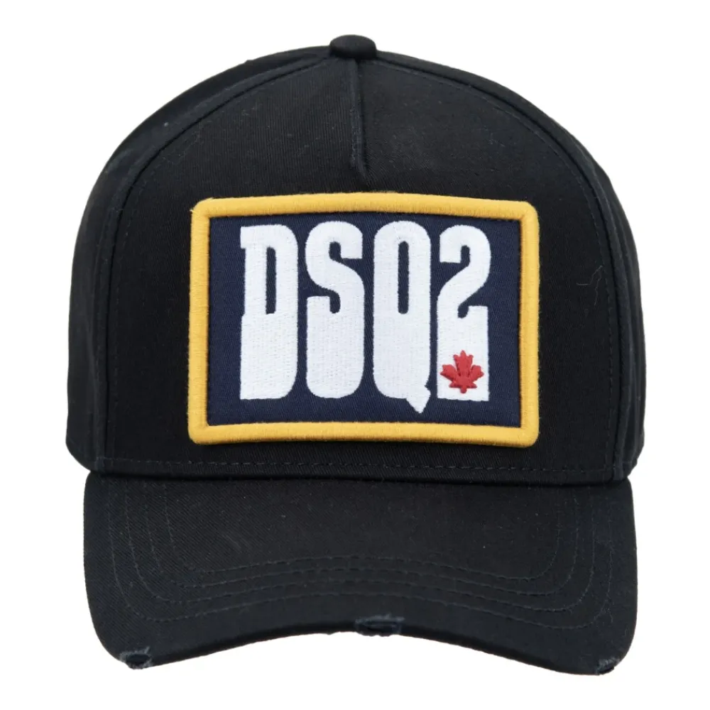 Heren Dsquared2 Embossed Logo Baseball Cap Fibbia