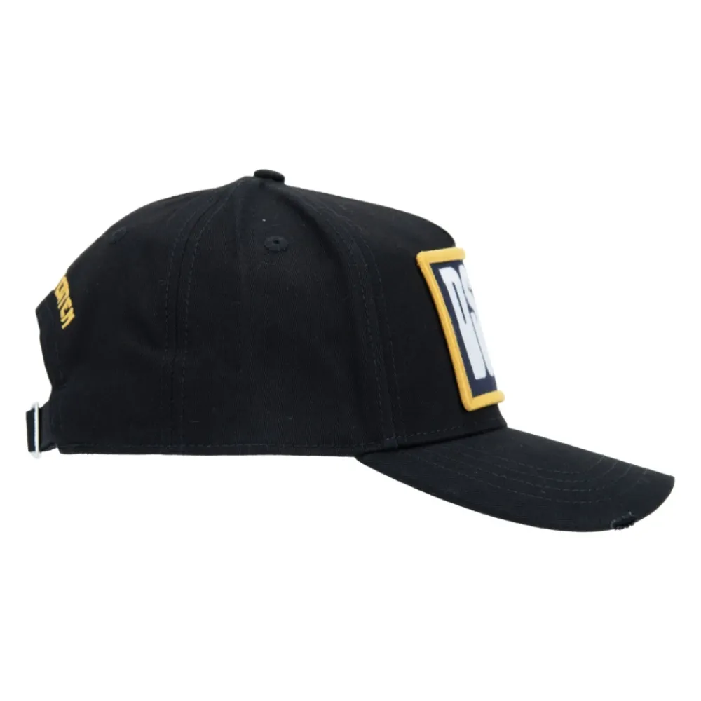 Heren Dsquared2 Embossed Logo Baseball Cap Fibbia