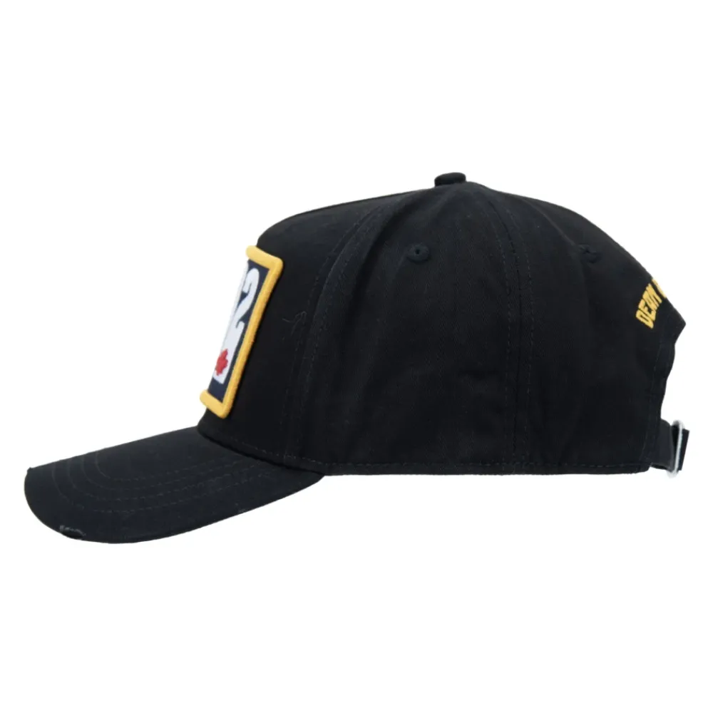 Heren Dsquared2 Embossed Logo Baseball Cap Fibbia