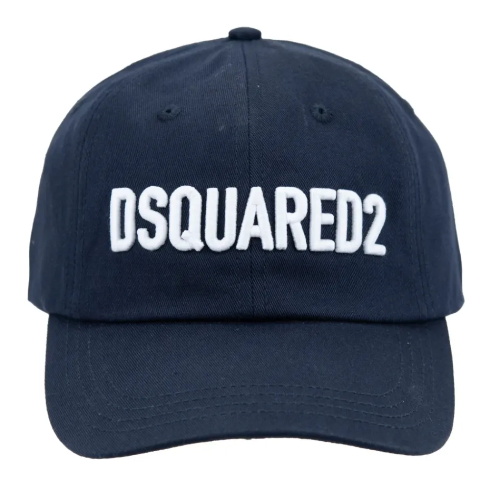 Heren Dsquared2 Embossed Logo Baseball Cap Fibbia