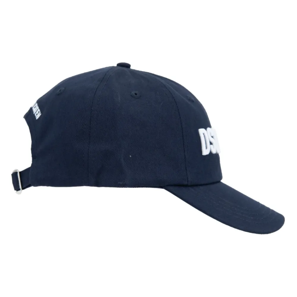 Heren Dsquared2 Embossed Logo Baseball Cap Fibbia