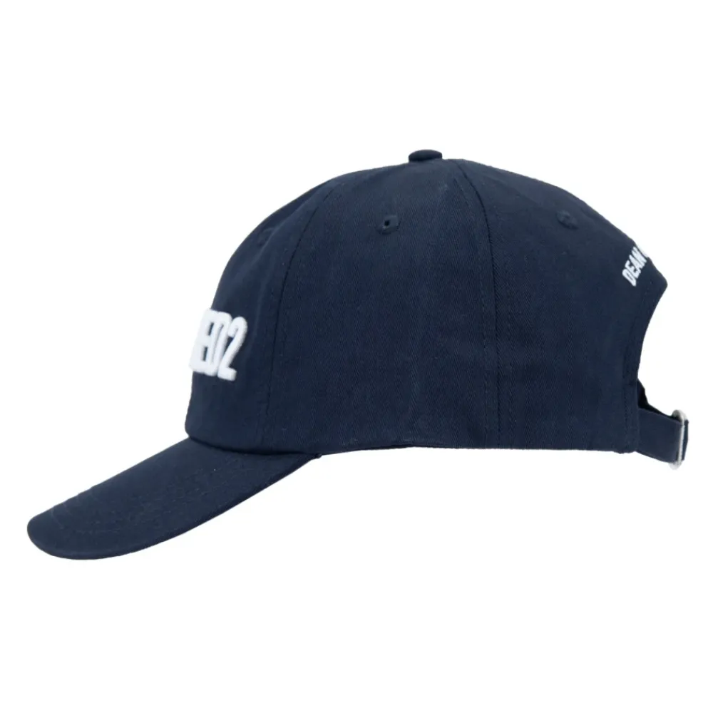 Heren Dsquared2 Embossed Logo Baseball Cap Fibbia