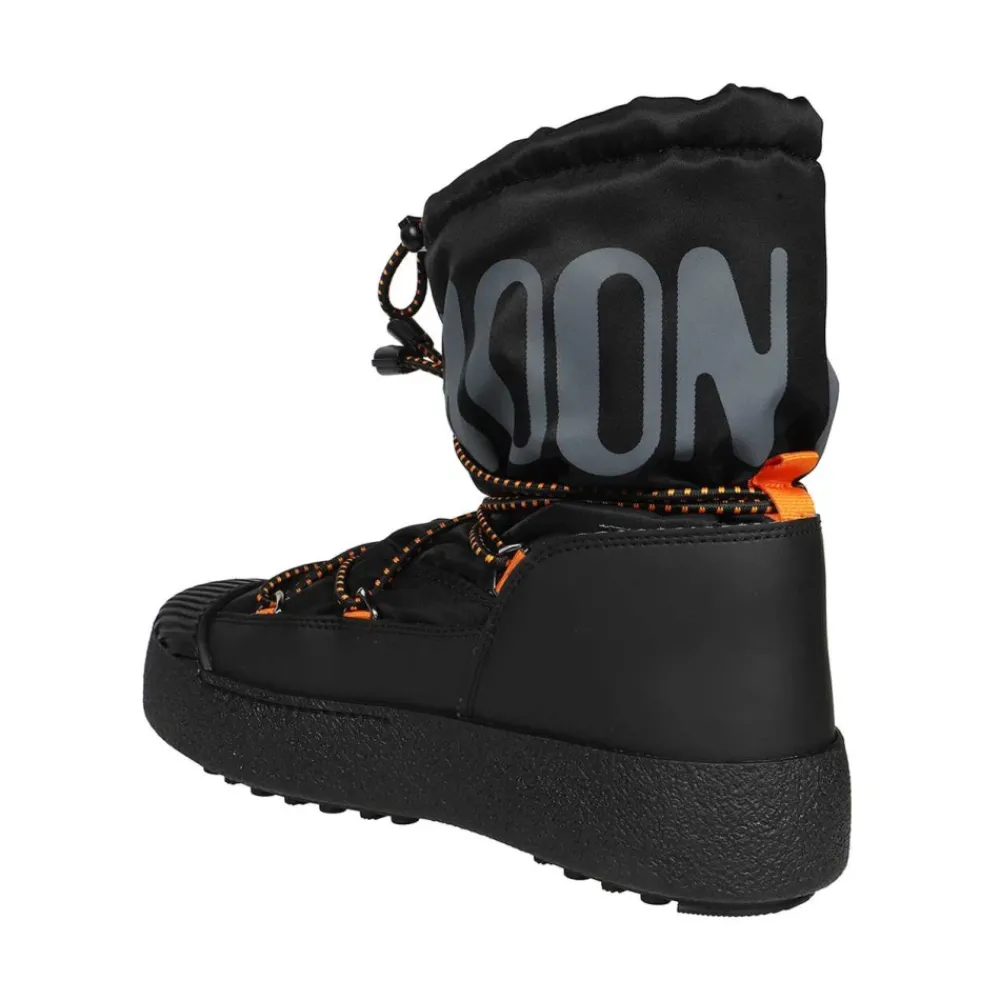 Heren Moon Boot Enkellaarsjes met veters en PVC-inzetstukken